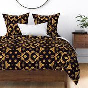 Black and Gold Floral Motif