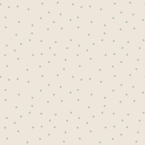 small sage green dots, beige, nude