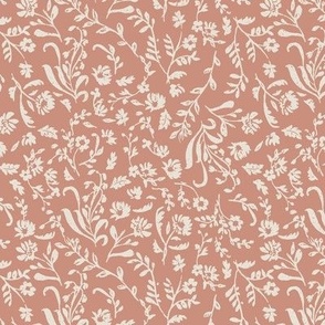 Ditsy Toile Floral - Rosewood
