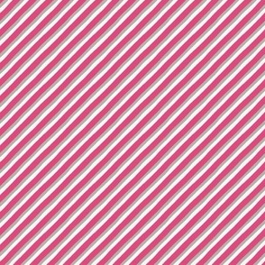 Pink Diagonal Stripes / Small Scale