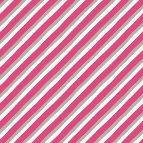 Pink Diagonal Stripes