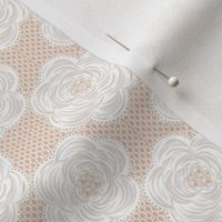 Floral Lace with pearl_White