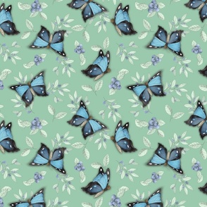 blueberries_butterflies_green