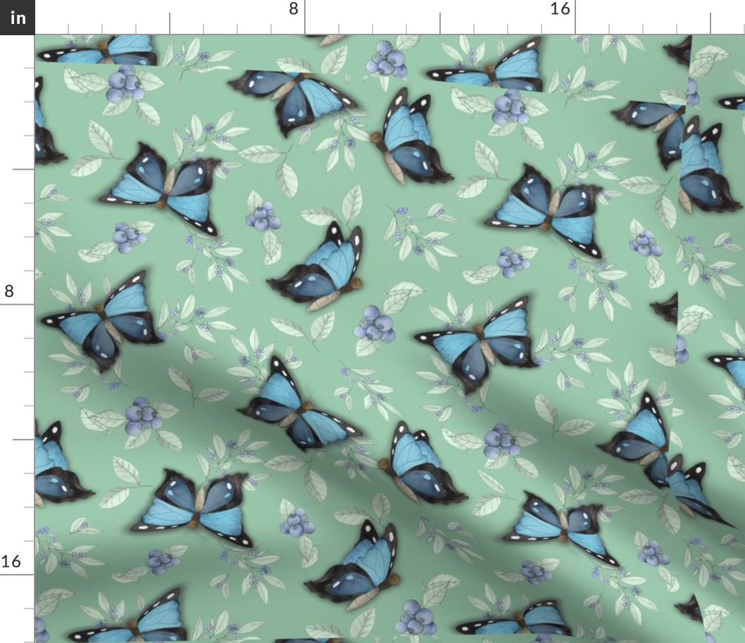 blueberries_butterflies_green