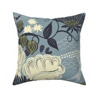 Victorian-Era Floral - Dusty Blue - Jumbo