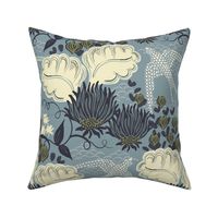 Victorian-Era Floral - Dusty Blue - Large