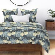 Victorian-Era Floral - Dusty Blue - Large