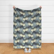 Victorian-Era Floral - Dusty Blue - Large