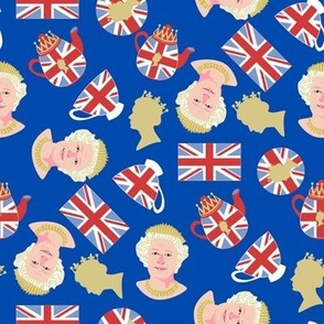 queen Elizabeth II fabric - British monarch fabric