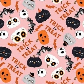 halloween cats fabric - bat, bolt, pumpkins