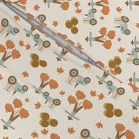 scarecrow fabric - neutral farm fabric - tractor fabric, neutral scarecrow