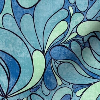Abstract Swirls in Blue