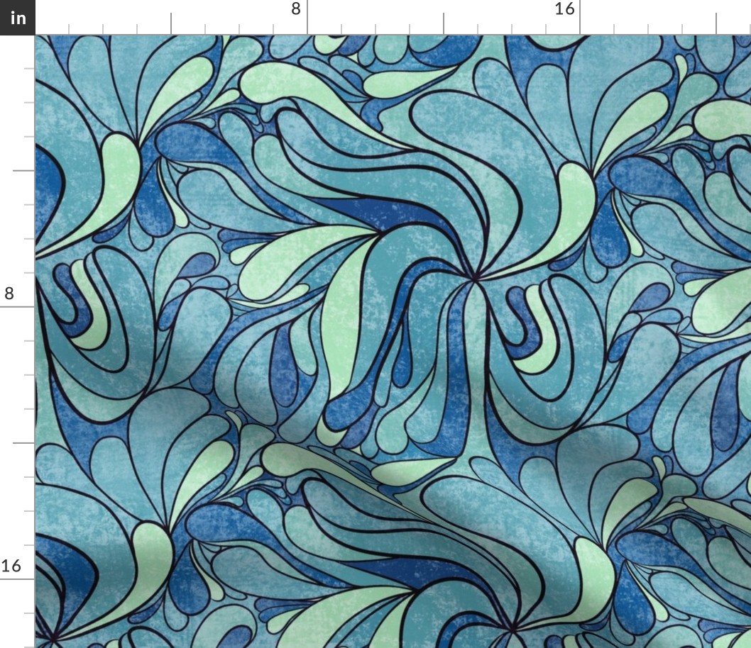 Abstract Swirls in Blue