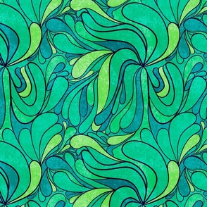 Abstract Swirls in Green
