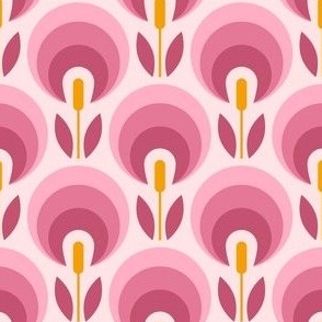 1065 small - retro pink flowers