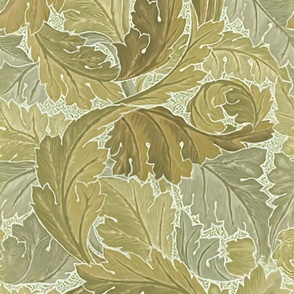 William Morris Acanthus Leaves white outlines