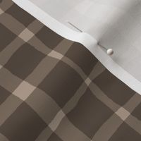 Painted stripes gingham brown