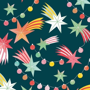 christmas stars and holiday lights // large