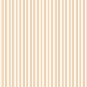 Small scale vintage tan sand pin stripe on beige cream