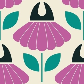 2038 large - scandi flowers, purple