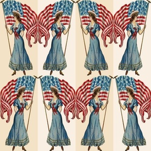 FLAG BEARERS LARGE - AMERICANA COLLECTION (CREAM)