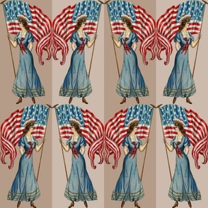 FLAG BEARERS LARGE - AMERICANA COLLECTION (TAN)