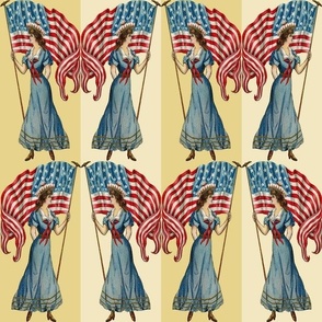 FLAG BEARERS LARGE - AMERICANA COLLECTION (YELLOW)