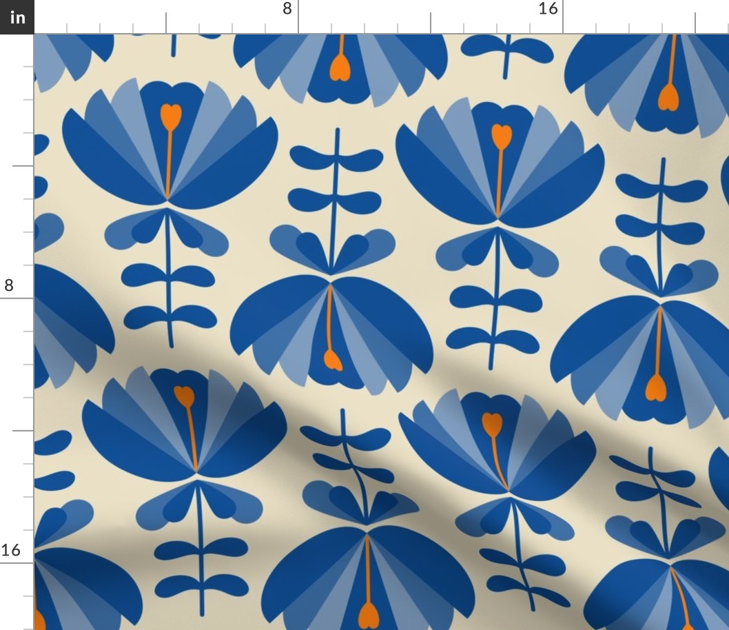 2046 large - blue flowers