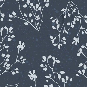 The Sprig  - Summer -  light on navy - large scale