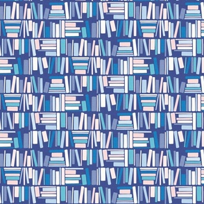 Book Worm Library large scale blue by Pippa Shaw