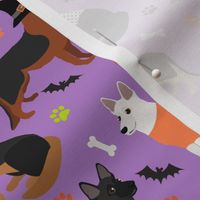 German Shepherd Halloween Purple