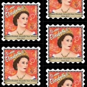  Queen Elizabeth Stamp 3x3