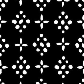Block print cross-check • Black on white