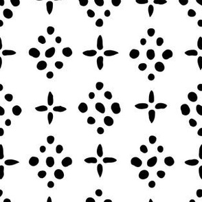 Block print cross-check • Black on white