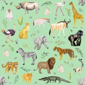 Safari Animals green