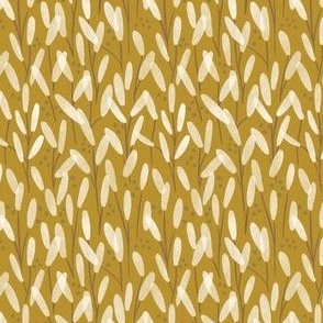 Watercolor Harvest Wheat // Golden Mustard Yellow // 
