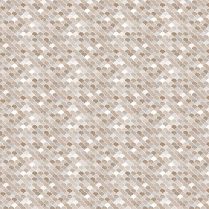 Fish Scale Pattern in Neutral Shades / Small