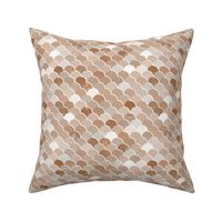 Fish Scale Pattern in Sand Shades / Medium