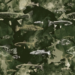 Green Camo Fish