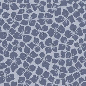 Seaside Holiday - Cottage Garden - Hydrangeas - Matisse Inspired - Blue