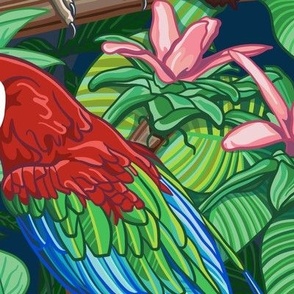 Scarlet Macaw Tropical Petal Coordinate Large 