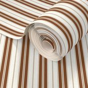 Caramel Cafe and White Autumn Winter 2022 2023 Color Trend Mattress Ticking