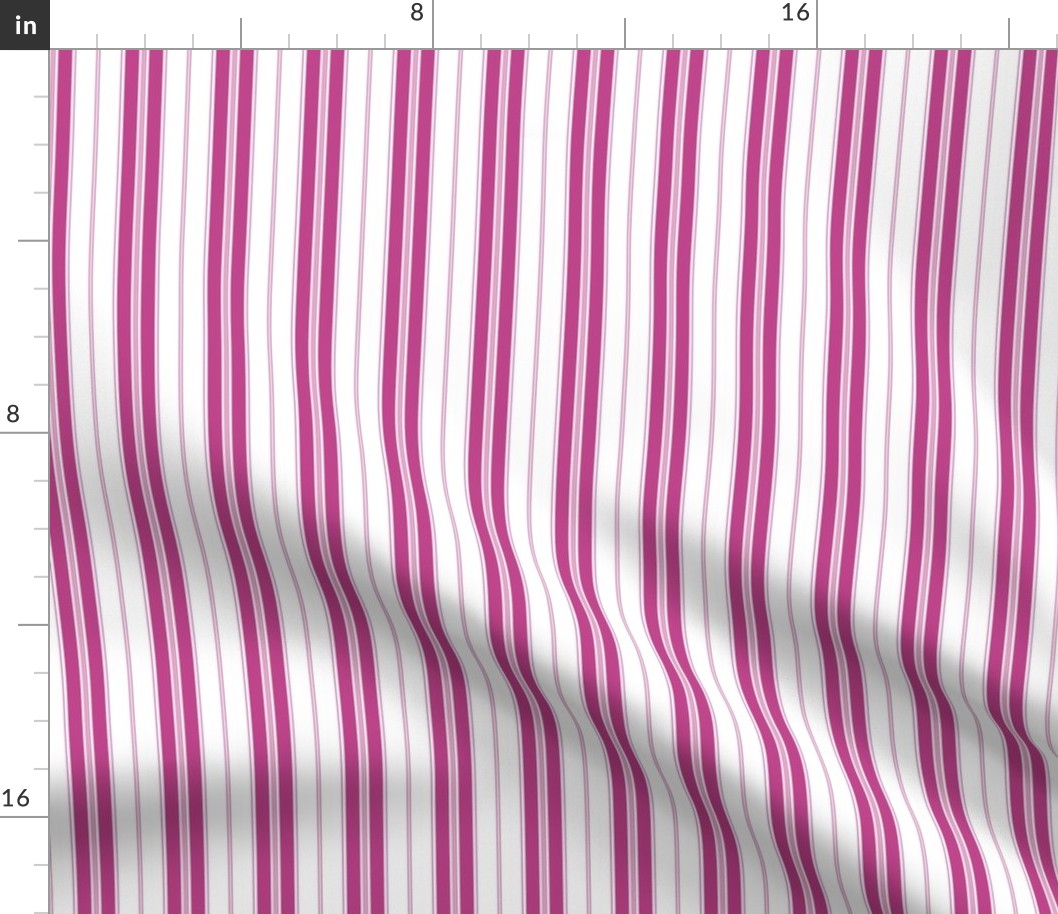 Rose Violet and White Autumn Winter 2022 2023 Color Trend Mattress Ticking