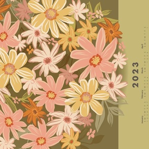 Pastel Bouquet_2023 Calendar Wallhanging_Sarah Nussbaumer