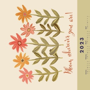 Bloom Wherever You Are! Wall Hanging_2023 Calendar Sarah Nussbaumer