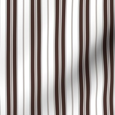 Chicory Coffee Brown and White Autumn Winter 2022 2023 Color Trend Mattress Ticking