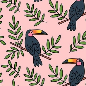 Tropical toucans - pink