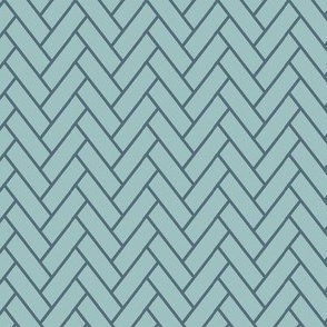 Blue Green Herringbone Pattern