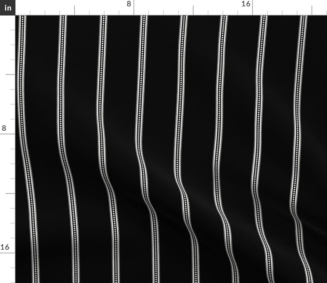 Winged Stripe: Black Bandana Stripe, Fringed Stripe