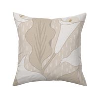 Art Nouveau Calla Lily - Pink Brown - Extra Large Scale